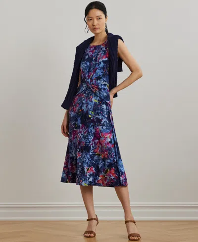 RALPH LAUREN WOMEN'S PRINT TWIST-FRONT JERSEY DRESS