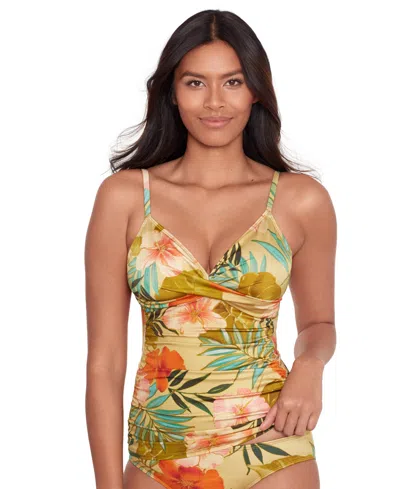 Ralph Lauren Women's Printed Surplice Tankini Top In Island Tropical