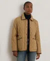 Ralph Lauren Women's Quilted Velboa-lined Coat In Brown