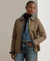 Ralph Lauren Women's Quilted Velboa-lined Coat In Brown