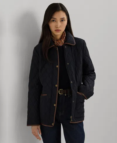 Ralph Lauren Women's Quilted Velboa-lined Jacket In Black