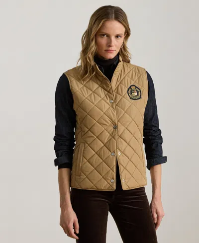 Ralph Lauren Women's Quilted Vest In Brown