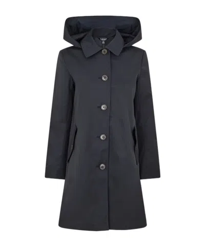 Ralph Lauren Women's Real Leather Trench Coat In Black