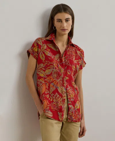Ralph Lauren Women's Relaxed-fit Floral Short-sleeve Shirt
