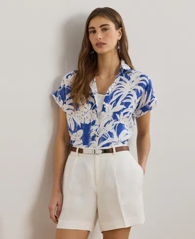 Ralph Lauren Women's Relaxed-fit Print Short-sleeve Shirt