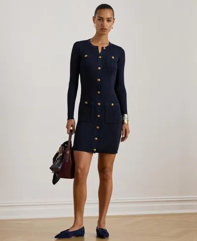 RALPH LAUREN WOMEN'S RIB-KNIT SWEATER DRESS