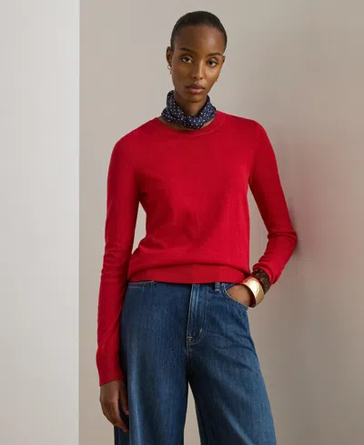 Ralph Lauren Women's Ribbed Off-the-shoulder Top In Red