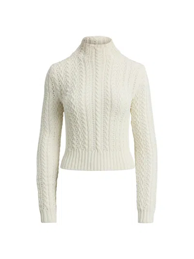 Ralph Lauren Women's Rib-knit Cotton-silk Sweater In Neutral