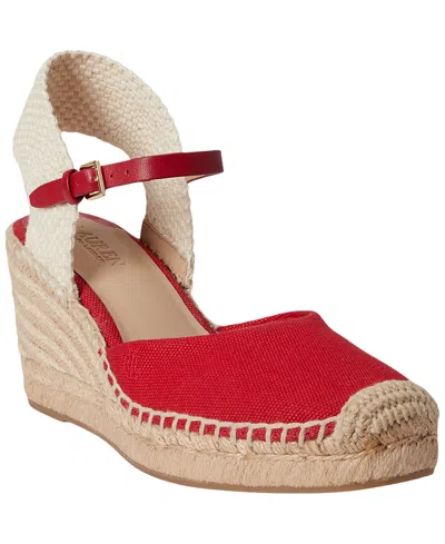 Ralph Lauren Robby Canvas Jute Espadrille In Red