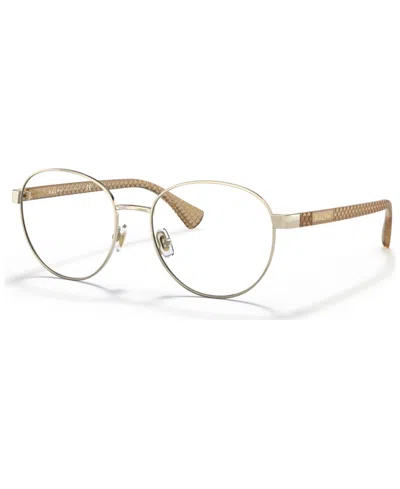 Ralph Lauren Women's Round Eyeglasses Ra6050 In Shiny Pale Gold-tone