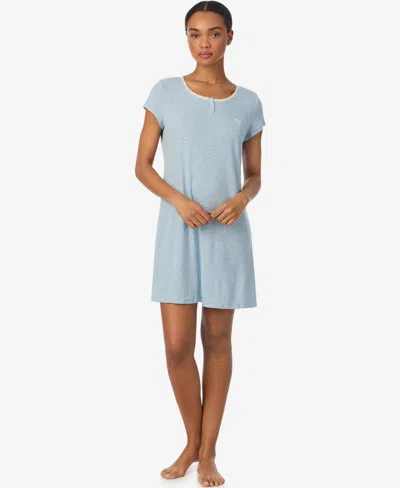 Ralph Lauren Women's Round Neck Nightgown In Blue
