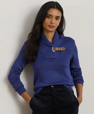 Ralph Lauren Women's Sabree Long Sleeve Buckle-trim Sweater
