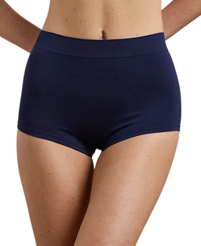 Ralph Lauren Women's Seamless Boyshort Underwear 4l0275 In Navy