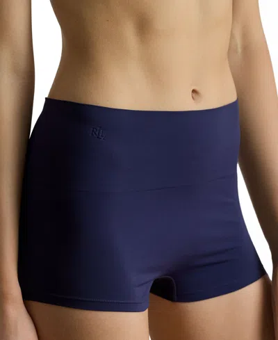Ralph Lauren Women's Seamless High-rise Boyshorts In Blue