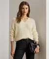 Ralph Lauren Women's Sequin Detail V-neck Sweater In Neutral