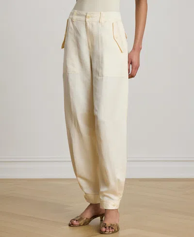 Ralph Lauren Women's Shantung Barrel Cargo Pants In Neutral