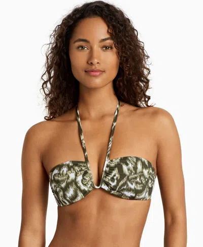 Ralph Lauren Women's Shirred Bandeau Bikini Top In Multi
