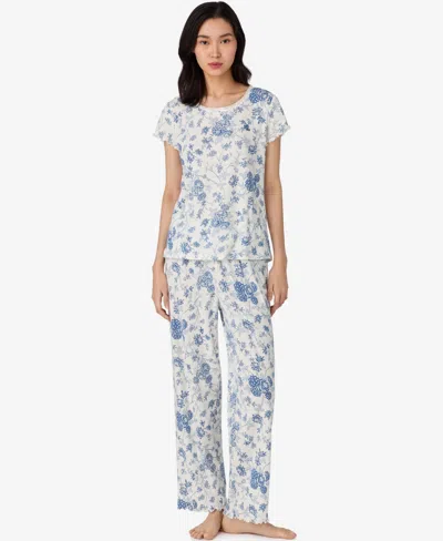 Ralph Lauren Women's Short Sleeve Ankle Pant Pajama Set