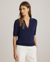 Ralph Lauren Women's Short-sleeve Sweater In Blue