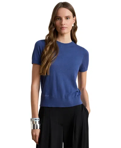 Ralph Lauren Women's Short-sleeve Sweater In Blue