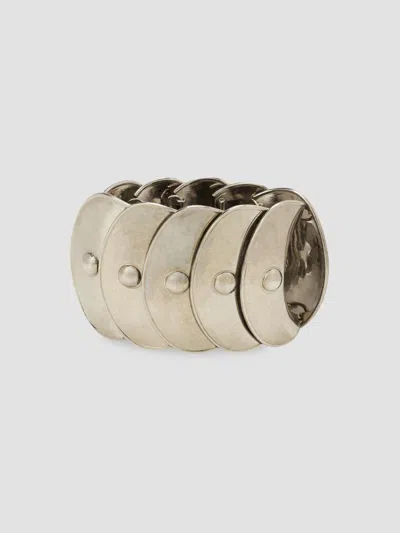 Ralph Lauren Women's Silvertone Disk Bangle Bracelet