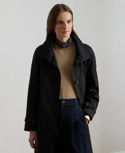 Ralph Lauren Women's Single Breasted Belted Trench Coat In Black