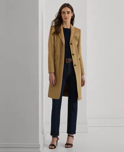 Ralph Lauren Women's Single-breasted Peacoat In Brown