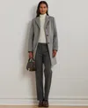 Ralph Lauren Lauren  Longline Wool Blend Coat In Gray