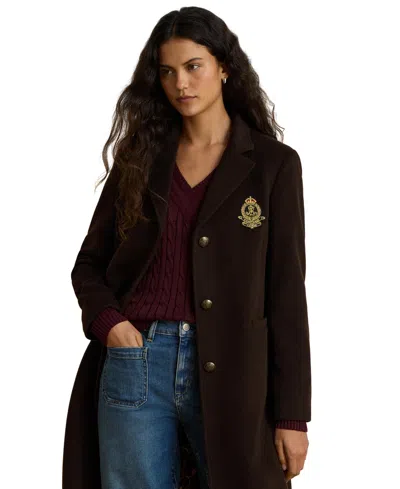 Ralph Lauren Women's Single-breasted Peacoat In Blue