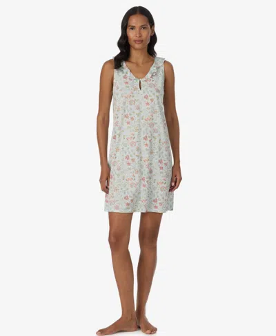 Ralph Lauren Women's Sleeveless Pull-on Short Nightgown In Blue