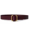 Ralph Lauren Women's Slide Buckle Leather Belt In Burgundy
