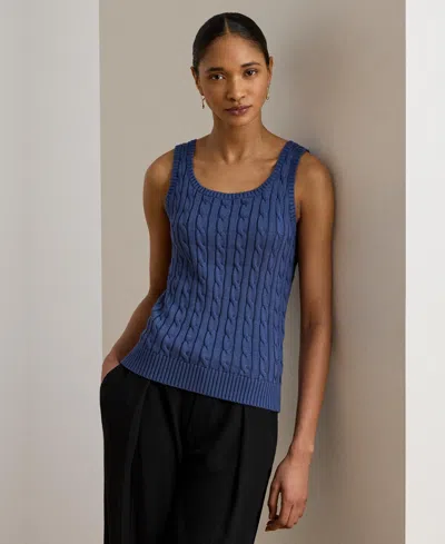 Ralph Lauren Women's Slim-fit Sleeveless Sweater In Blue