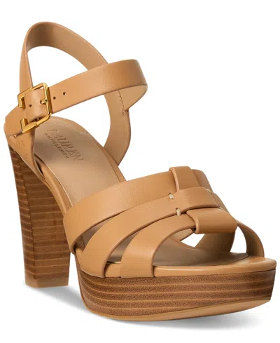 Ralph Lauren Women's Soffia Ankle-strap Slingback Dress Sandals
