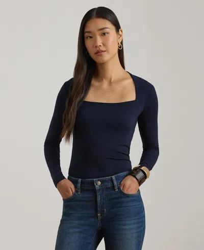 Ralph Lauren Women's Square Neck Top In Blue