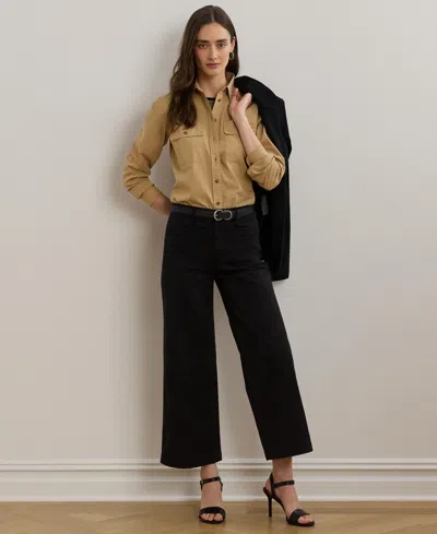 Ralph Lauren Women's Stretch Chino Wide-leg Cropped Pants