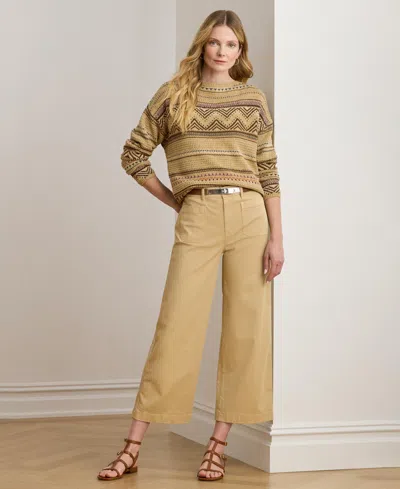 Ralph Lauren Women's Stretch Chino Wide-leg Cropped Pants