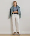Ralph Lauren Women's Stretch Cotton Chino Flare Pants In White