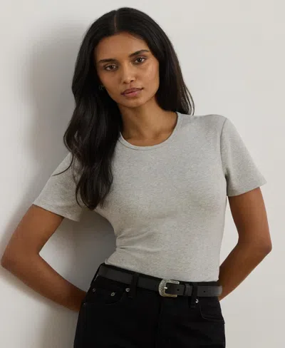 Ralph Lauren Women's Stretch Cotton Crewneck Tee In White