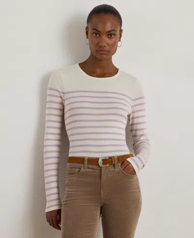 RALPH LAUREN WOMEN'S STRIPED COTTON LONG-SLEEVE TEE