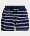 Ralph Lauren Women's Striped Drawcord Shorts In Blue
