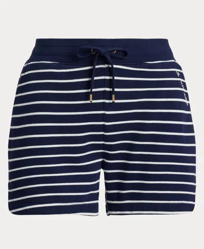 Ralph Lauren Women's Striped Drawcord Shorts In Blue