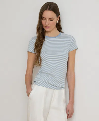 Ralph Lauren Women's Striped Short-sleeve T-shirt In Blue