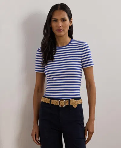Ralph Lauren Women's Striped Stretch Cotton Crewneck Tee