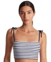 Ralph Lauren Women's Striped Tie-strap Square-neck Bralette