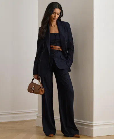 Ralph Lauren Women's Suiting-welre Wool Twill Pinstripe Pants