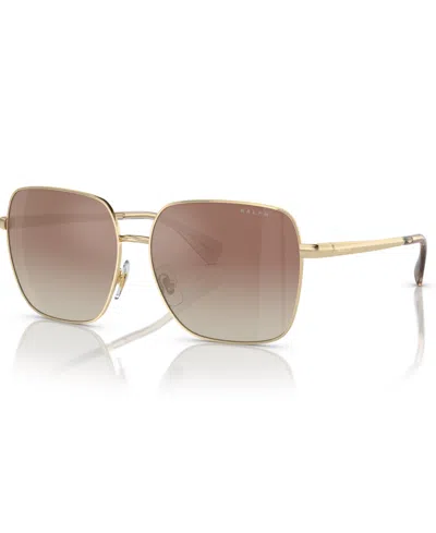 Ralph Lauren Women's Sunglasses, Mirror Gradient Ra4142 In Shiny Pale Gold