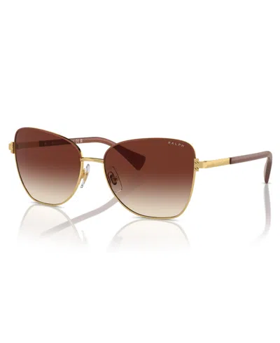 Ralph Lauren Women's Sunglasses, Ra4146 In Shiny Gold,brown