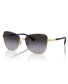 Ralph Lauren Sunglasses In Shiny Gold,gray