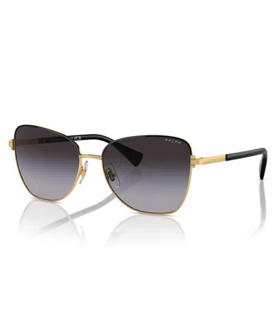 Ralph Lauren Women's Sunglasses, Ra4146 In Shiny Gold,gray