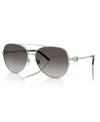 Polo Ralph Lauren Ralph Lauren Woman Sunglass Rl7087 In Shiny Silver
